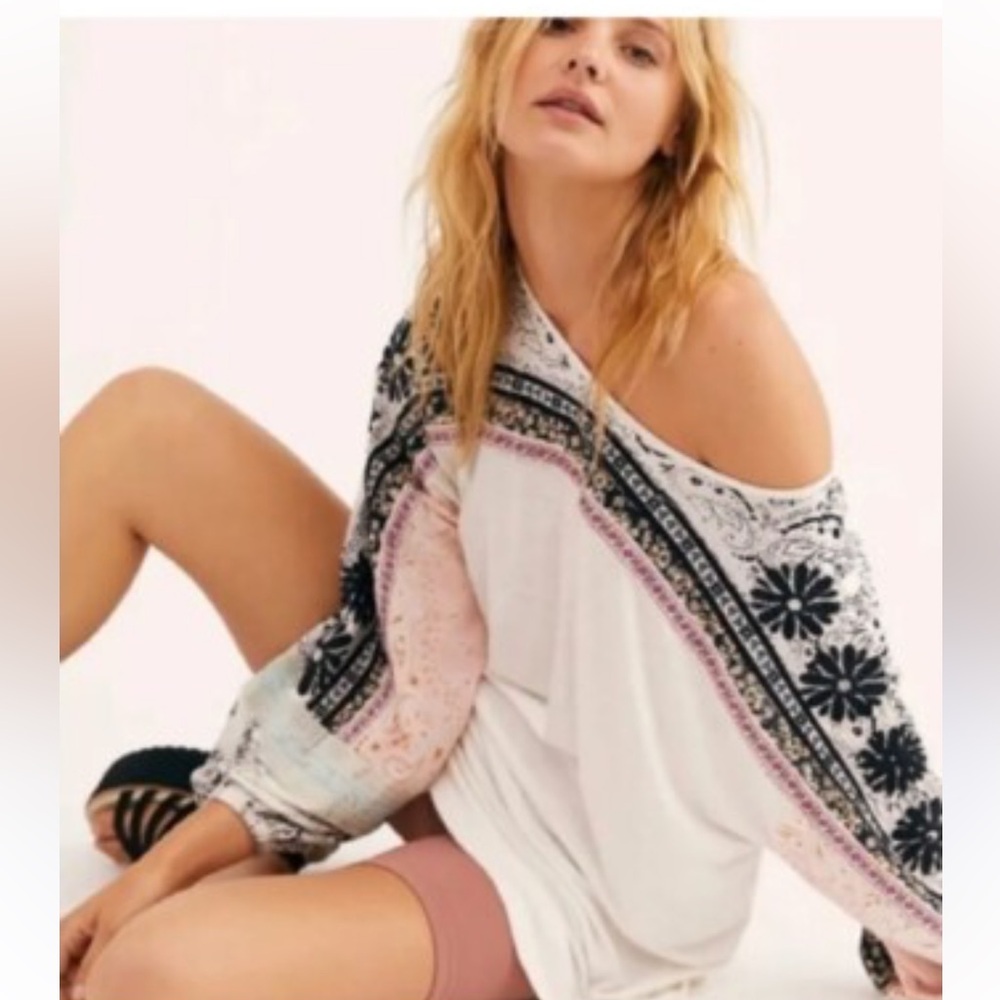 Free People Tripoli Patchwork Embroidered Cotton Boho